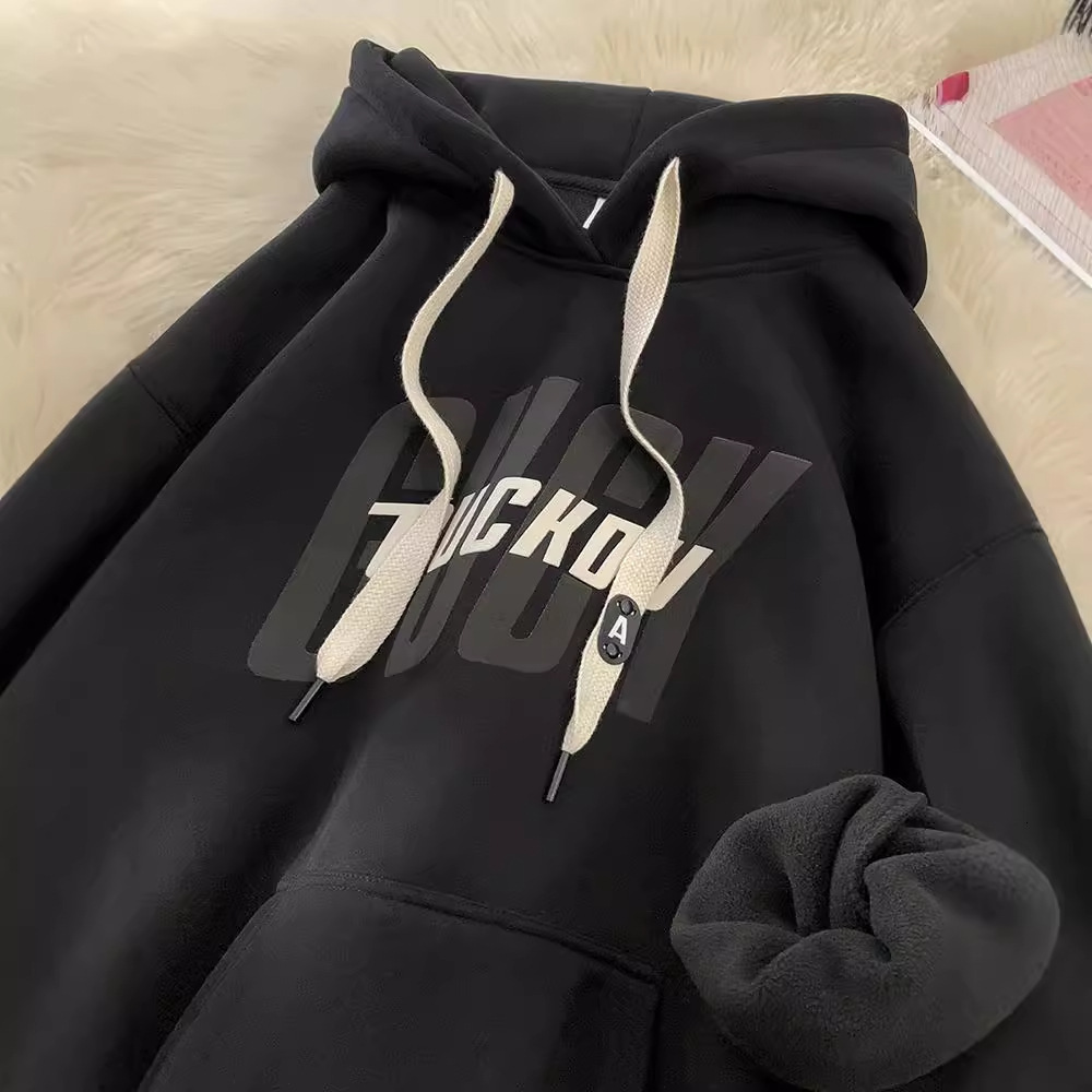 250g Heavyweight Stiff Wine Red Sweatshirt Men's Spring And Autumn Style Trendy Brand Youth Designer Hoodie Autumn And Winter Fleece Hooded Jacke