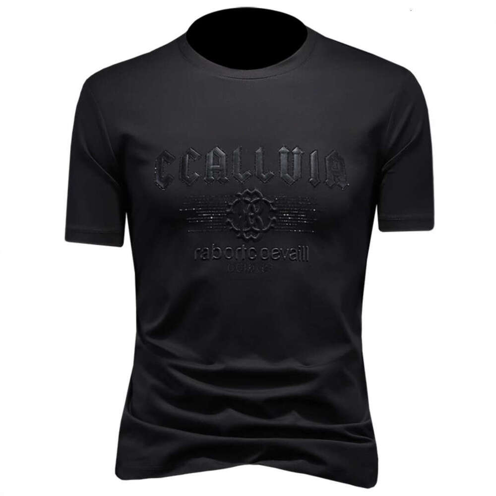 Factory Direct Sale Station Summer New Men's Short T-Shirt Mercerized Cotton Round Neck Half Sleeve Tee European Goods T Luanyun