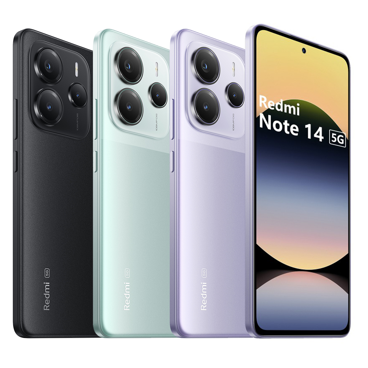 Global Version Xiaomi Redmi Note 14 5G 8GB+256GB,Coral Green 6.67 Inches,Bluetooth,NFC,Wi-Fi,108MP AI camera system with OIS,IP64(Charger Not Included