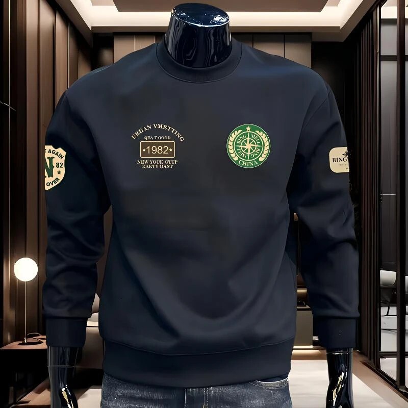 Autumn Winter Designer Hoodie New Fleece Fshion Trendy Brnd Swetshirt Men's Csul Trendy Printed Verstile Long Sleeve Slim Fit Crew Neck Top
