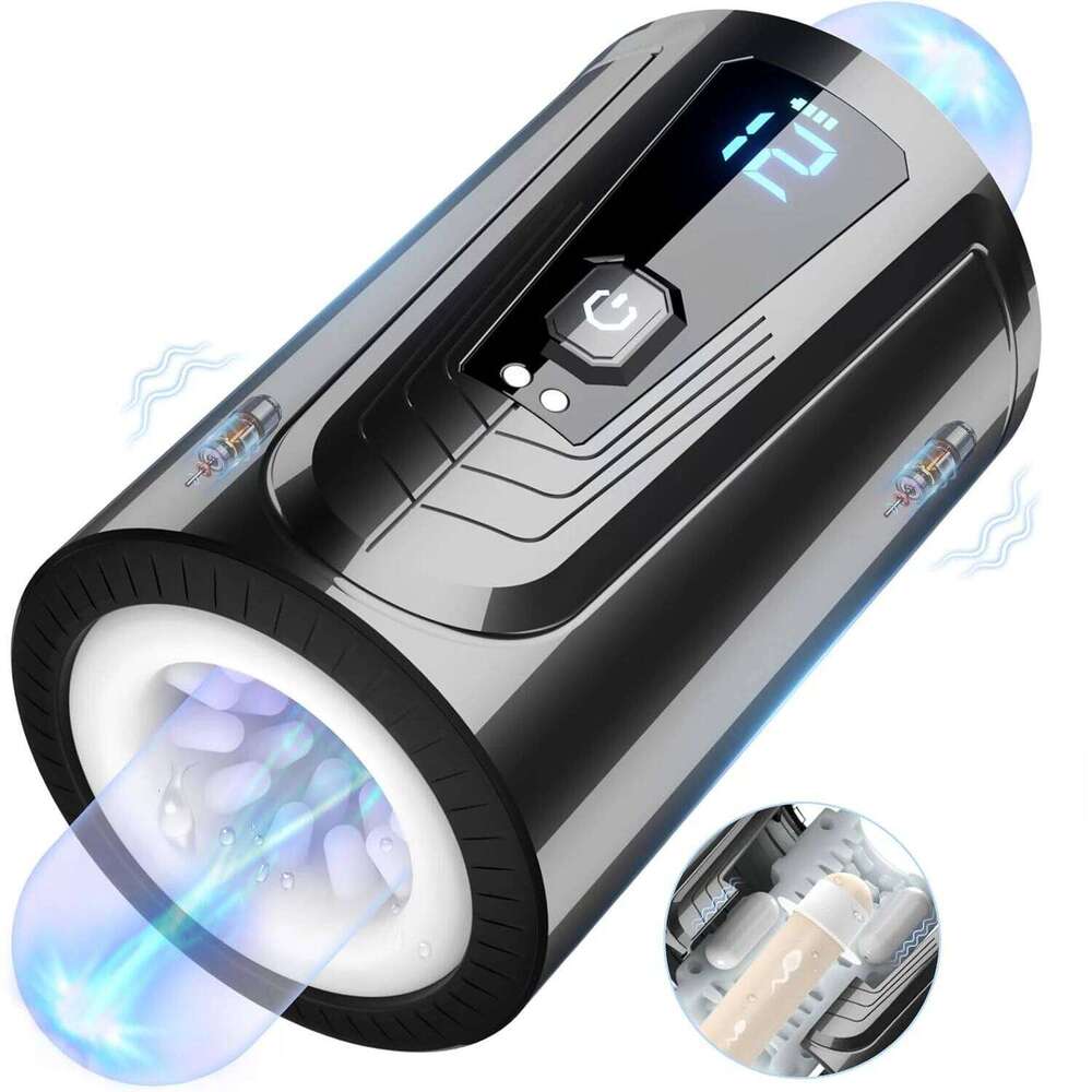 Automatic Masturbator 12 Vibration Function Masturbation Cup Penis Enlargement Delays Ejaculation Male Sex Toys for Adults Z260312