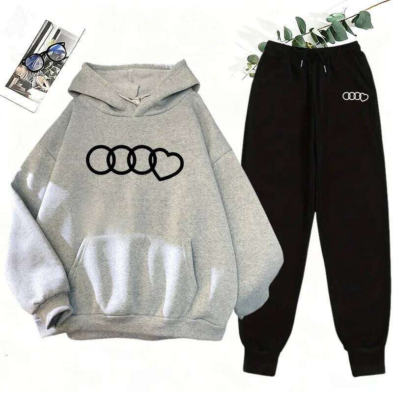 2025 New Arrival Women's Sweatshirt Jogger Pants Urban Fashion Casual Tracksuit Autumn Winter Home Outdoor Comfort Warm Outfits C260312