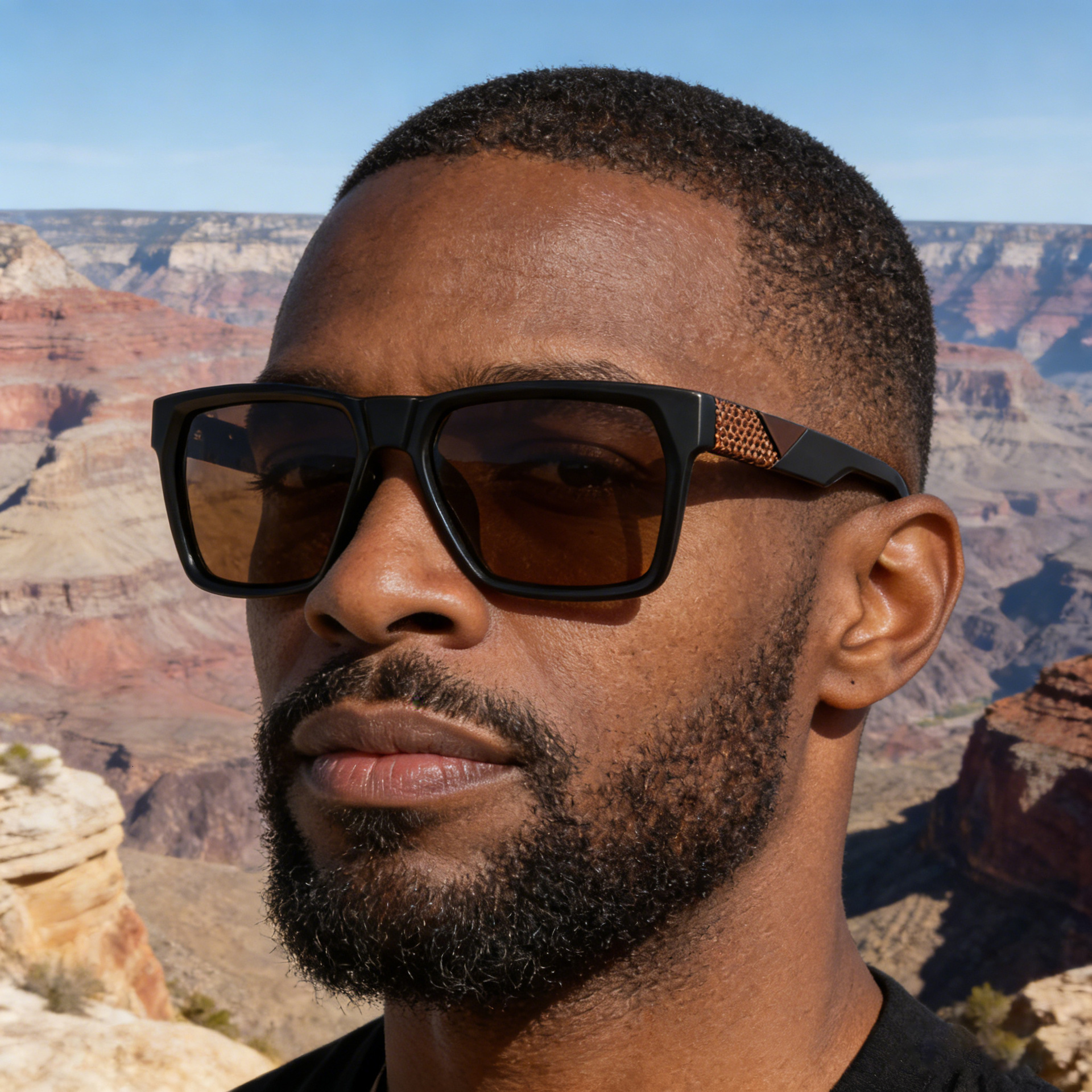 2026 New Fashion Square Frame Polarized Simple and Versatile Outdoor Sun Protection Sunglasses for Men,