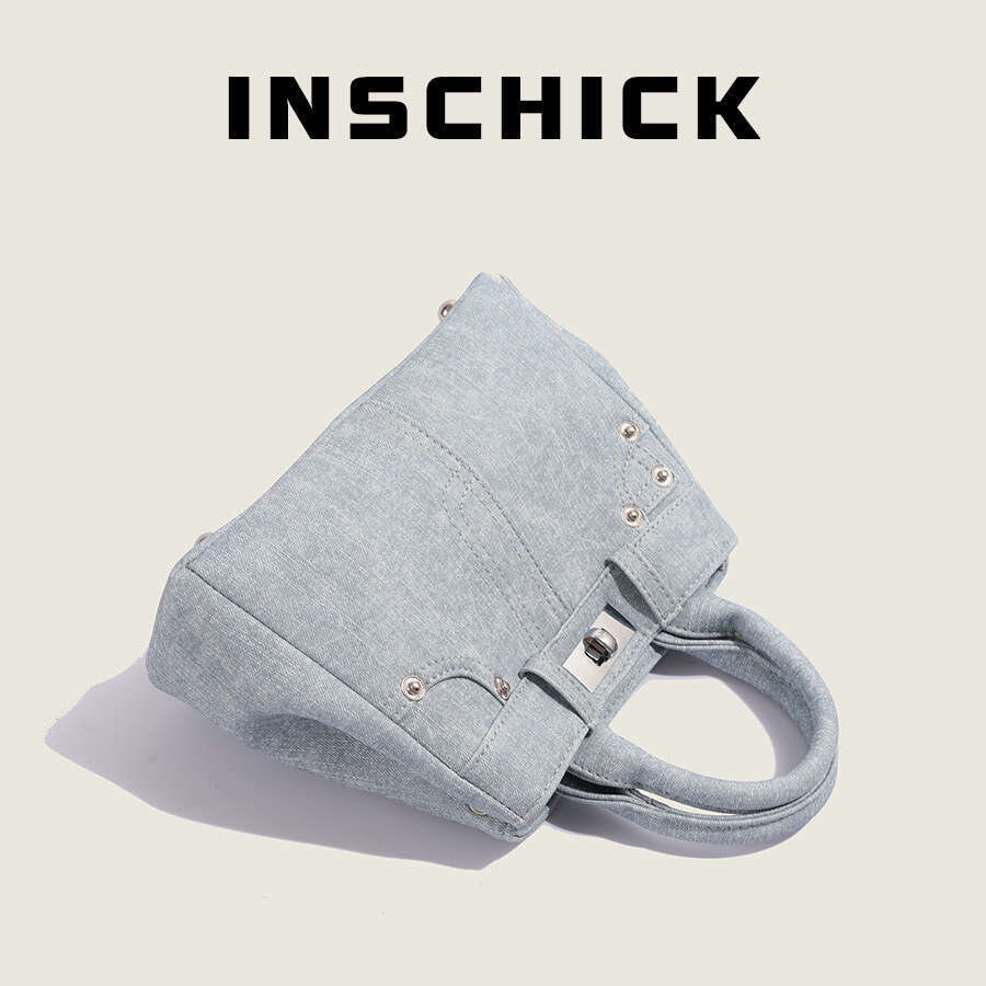 CHARHP&KEJNT Official Genuine High-End Commuter Denim 2026 Tote Feel Crossbody Bag Niche Handbag