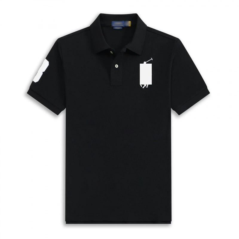 Paul Polo men's collar printed short sleeved T-shirt made of pure cotton men's polo shirt