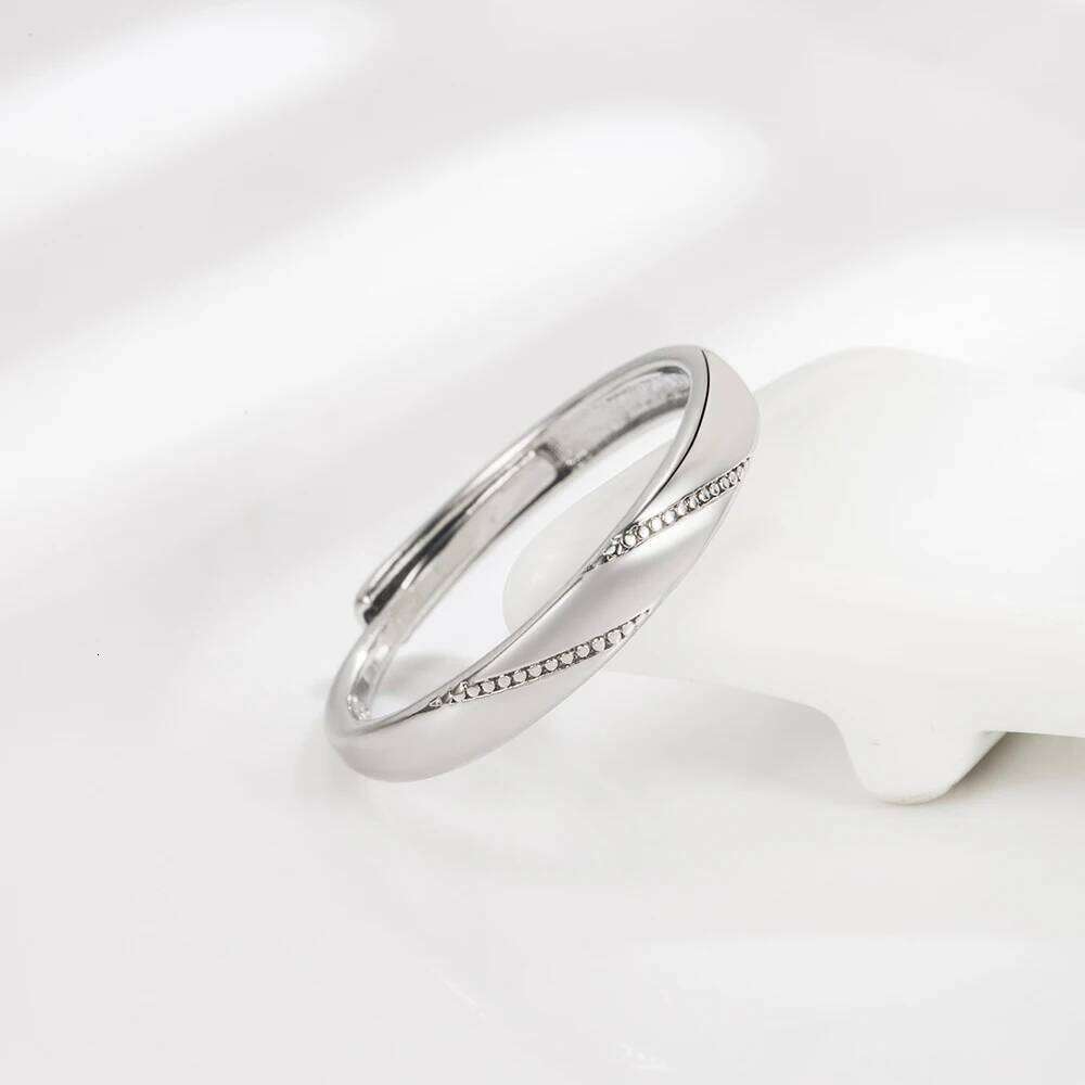 925 Sterling Silver New Lady's High Quality Fashion Jewelry Crystal Zircon Couple Ring For Man XY0339 W260311