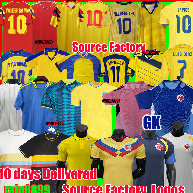 Colombia Soccer Jerseys long sleeve 1994 Retro Kits 2024 Centenary 100th Kit 1998 2001 Vintage 2014 JAMES Colombia Football Shirt Camisetas world cup 2026