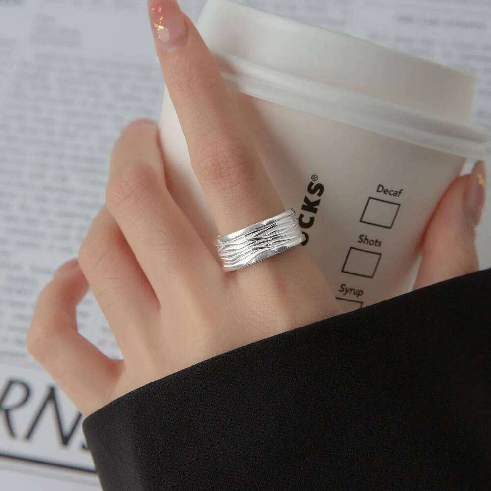 925 Sterling Silver irregular Line Rings For Women Dating Ring Wedding Elegant Designer Jewelry Ladies Accessories H260312