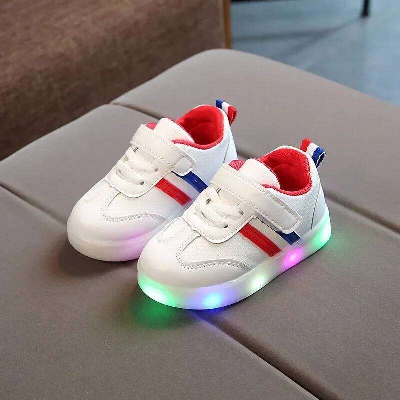 Children Led Boys Girls Lighted Casual Glowing For Kid Sneakers With Sole Running Shoes Luminous H260312