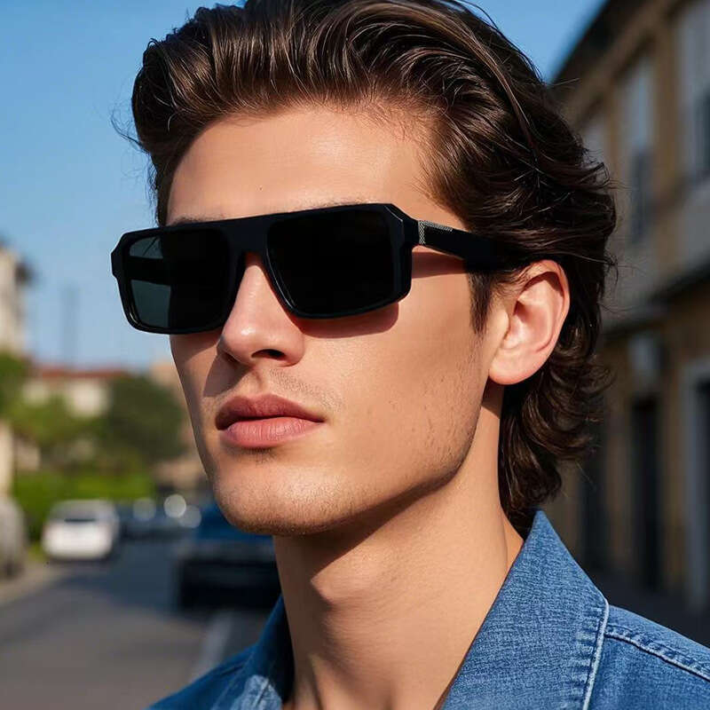 Designer Sunglasses fishing glasses driving glasses square glasses for men Fashion beach sunglasses Polarized black lens black frame vacation Free Shi