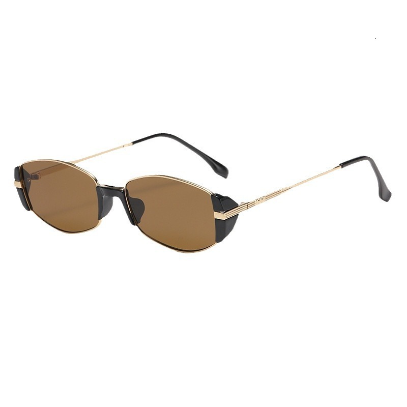 Narrow Frame Cat Eye Korean Style Irregular Modern Retro High-end Slimming Sunglasses for Square and Round Faces
