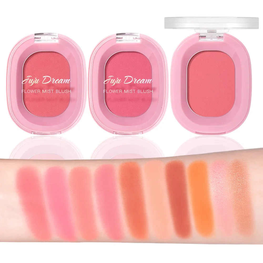 Monochrome Matte Blush PowderNatural Nude Cheek RougeBrightening Long-Lasting WaterproofEasy ApplySafe Xmas Halloween Makeup 260305