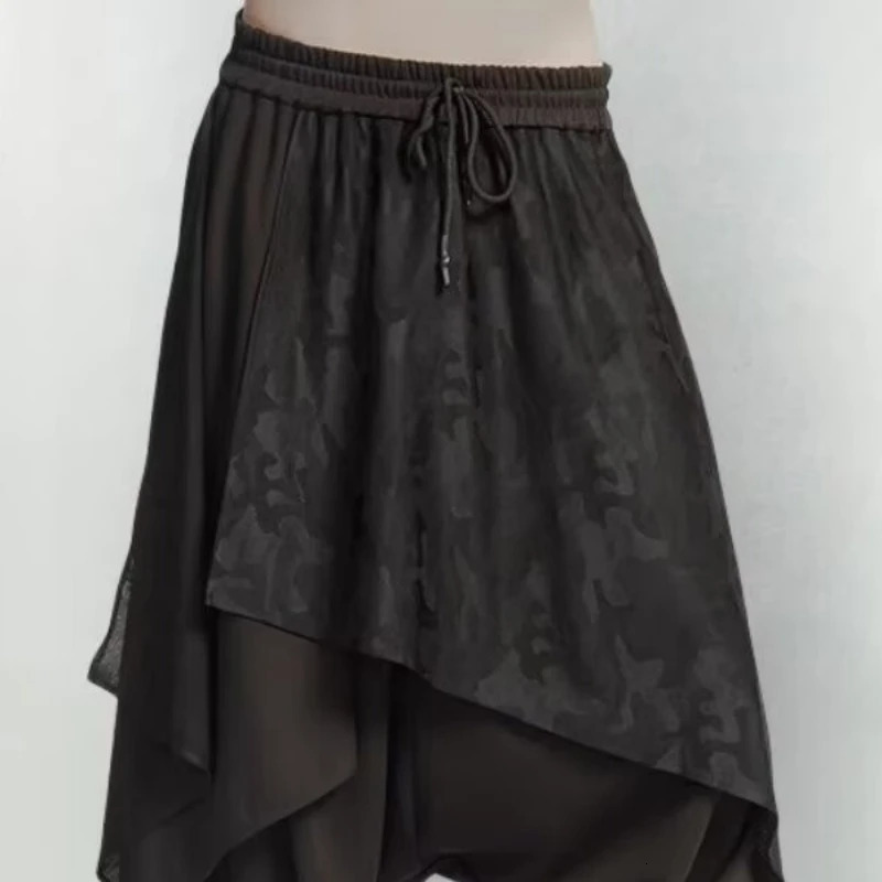 Vintage Trousers Women Men Neutral Loose Culottes y2k Gothic Wide Leg Pants Skirt Oversize Harajuku Japanese Creative Pants 260311