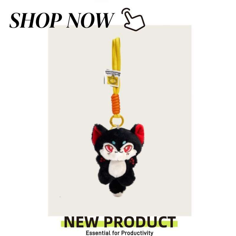 Cute Plush Wolf Doll Keychain Toy Pendant Backpack School Bag Decoration