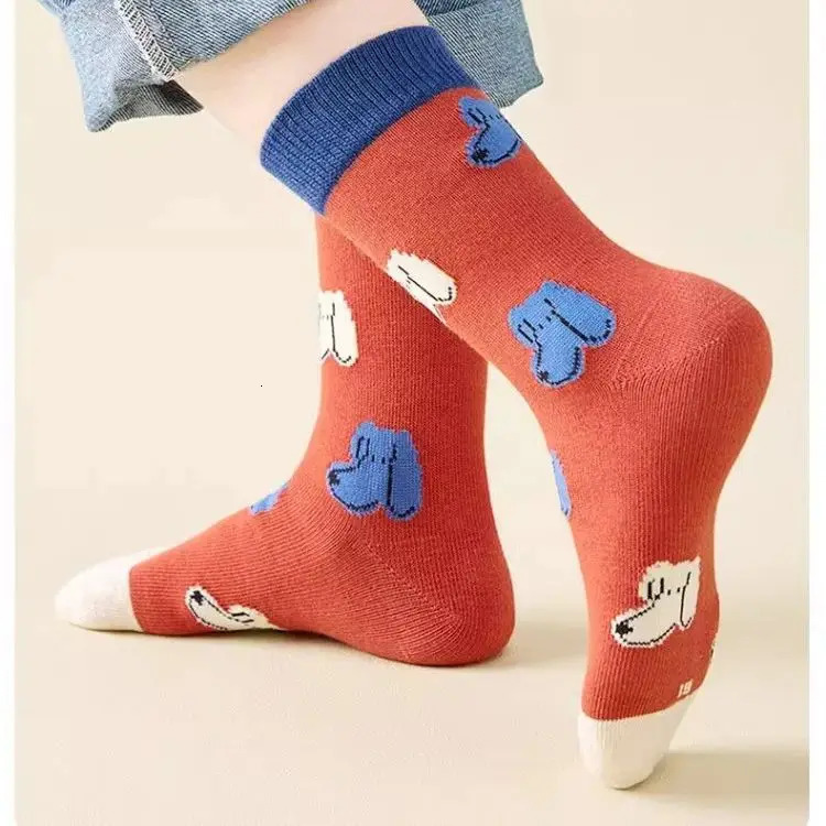 Baby Socks Children Autumn 5 Pairs Cotton Kids Sock 114T Boys Funny Puppy Pattern 260311