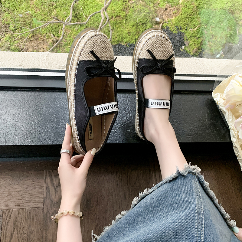 2026 women's slippers flat shoes fashionable, versatile, casual, comfortable walking sandals summer new bow decoration Mary Jane women's sho