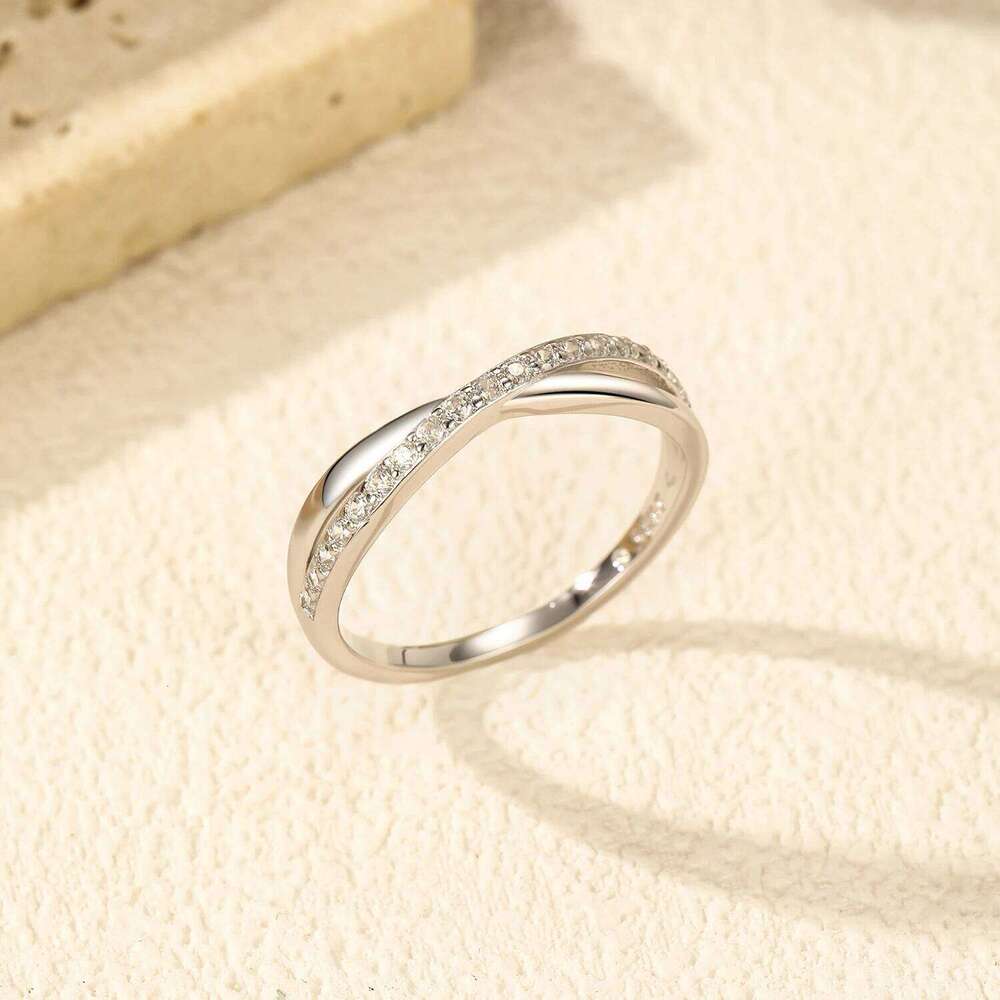 MODIAN 925 Sterling Silver Geometric X Shape Finger Rings Trendy Stackable Vacation Ring For Women Fine Jewelry H260312