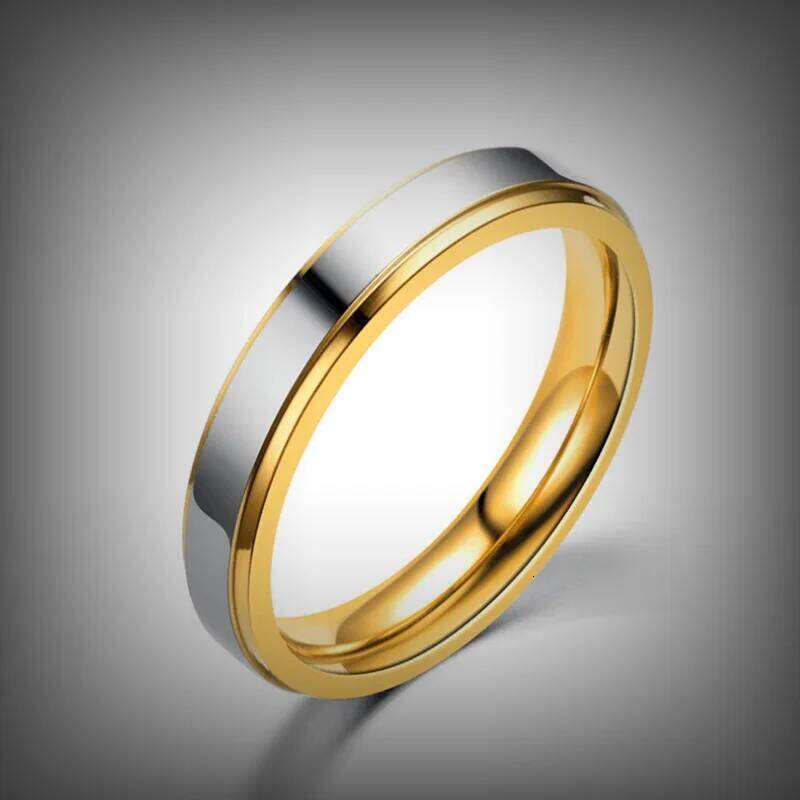 Ramos Stainless Steel Wedding Simple Design Couple 4mm 6mm Width Band Ring for Women and Men Memorial Day Gift W260311