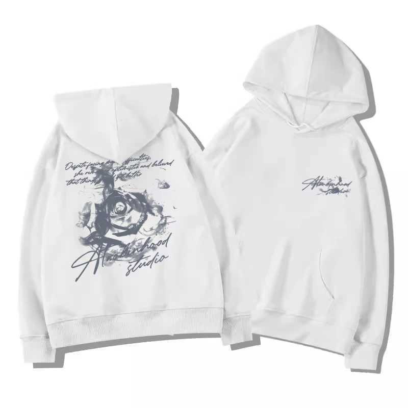 Rose Flower Men Women Hoodie Pullover Outdoor Street Casual Loose Sports Comfort Sporty Versatile Daily Winter Autumn Sweatshirt M260312