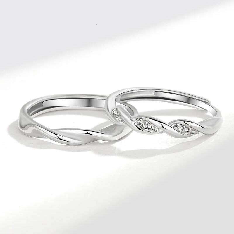 1PC OR 2PCS Couple Ring HipHop Boudoir Ins niche design For Women Men Birthday Jewelry Adjustable W260311