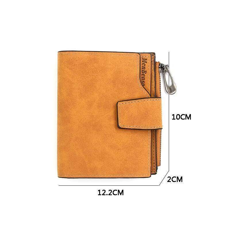 New Ladies Short Women's Zipper Wallet Multi-function Fashion Simple Fresh Large-capacity Leather Coin Purse Clutch