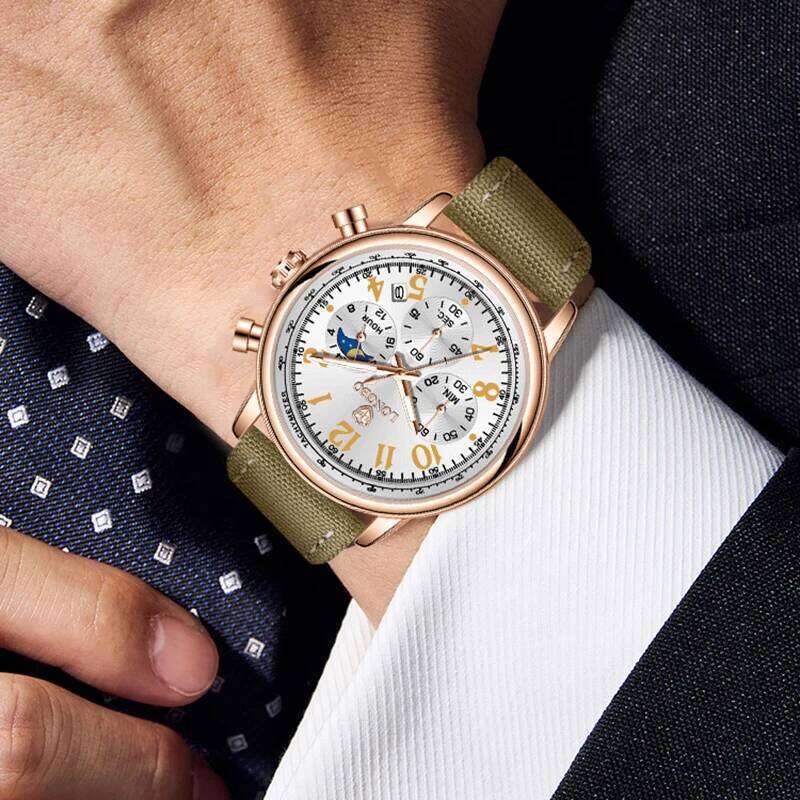Luxury Fashion Sports Watch for Man Waterproof Luminous Calendar Chronograph Nylon Strap Men Quartz Watches relojes para hombre