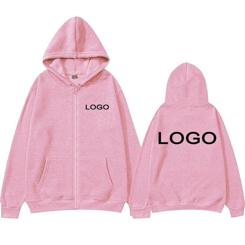 Customized Printed Men Women Zipper Up Hoodie Loose Casual Clothing Fashion Long Sleeve Hooded Pullover Personality Sweatshirts M260312