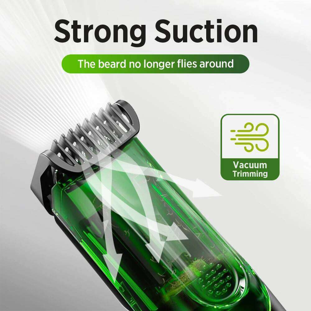 Electric Shaver For Men Cordless Vacuum Beard Razor Rechargeable Waterproof Mustache Trimmer Sideburns Hair Clipper C260312