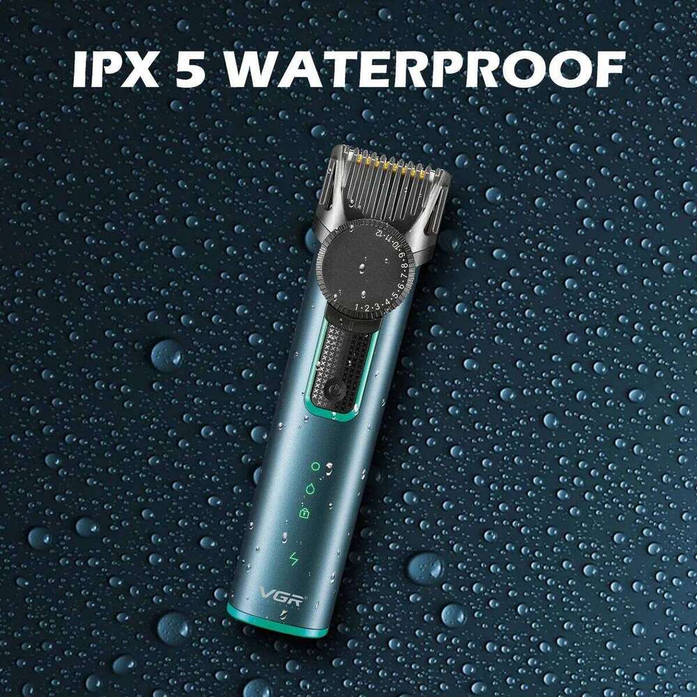 VGR Adjustable Beard Trimmer Electric Clipper Waterproof Hair Cutting Rechargeable Haircut Machine For Men V-973 C260312