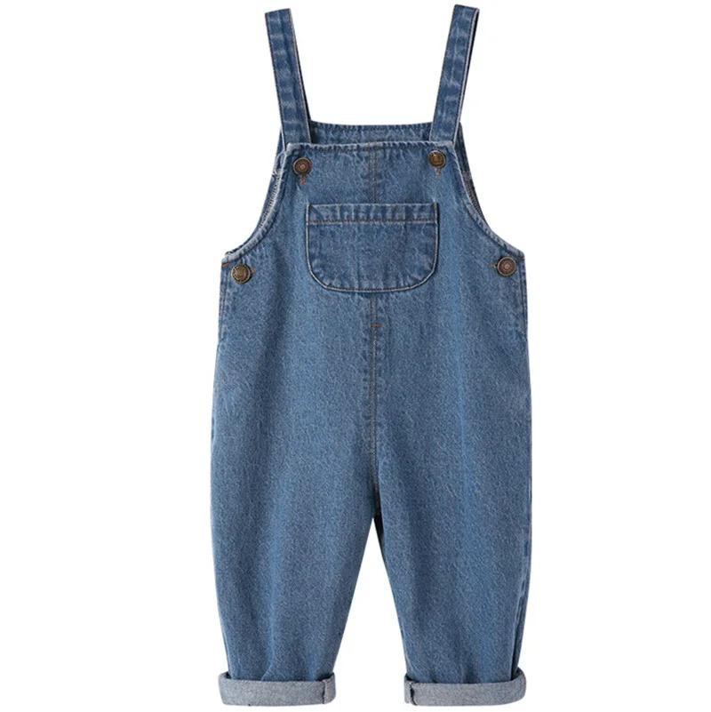 Baby Boy Solid Denim Overalls Child Jean Bib Pants Infant Jumpsuit Childrens Clothing Kids Autumn Girls Outfits 260311