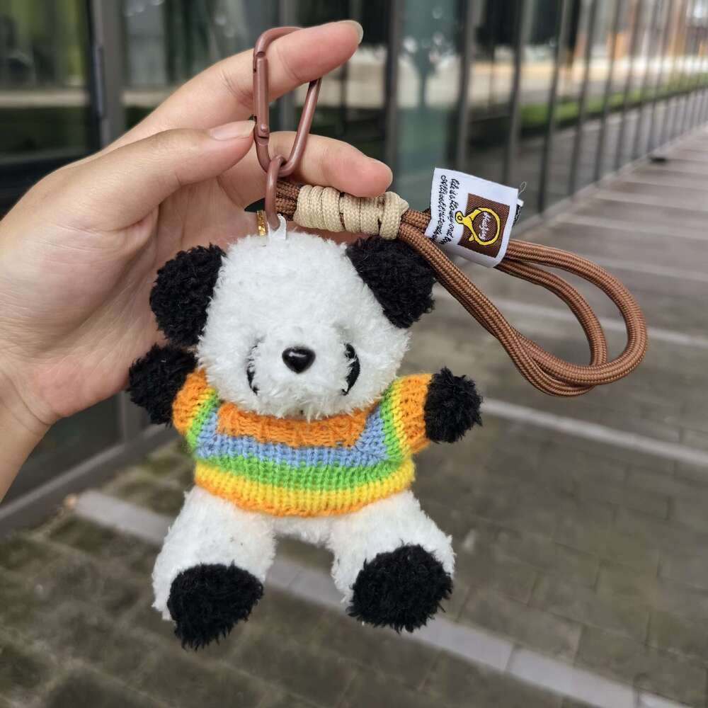 Super Cool Glasses Panda Pendant Versatile Cute Pilot Doll Internet Celebrity Hot Plush Bear Keychain Toy