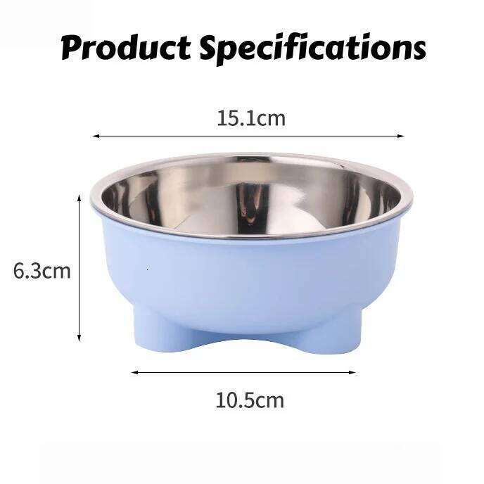 1PC Four-Legged Solid Color Stainless Steel Pet Dog Cat Bowl For Indoor And Outdoor Use 26Y0312
