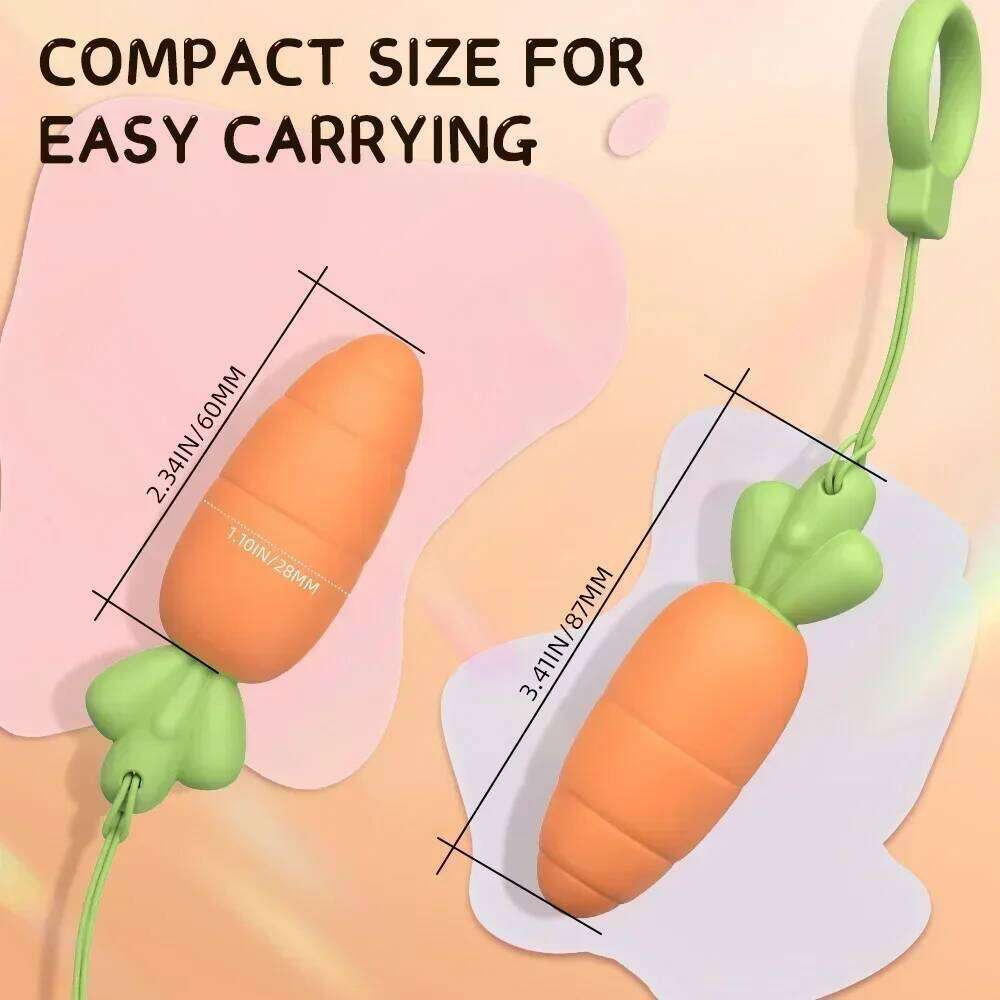 Cute Carrot Vibrating Powerful Mini Bullet 9 Modes for Women Clitoris Stimulator Dildo Adult Sex Toy Anal Massage Vibrator Z260312