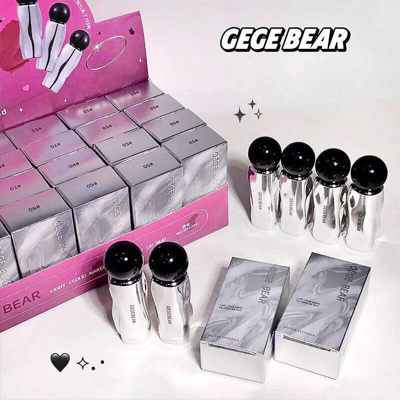 GEGE BEAR Light Cloud Nude Velvet Lip Mud Matte Advanced Color Whitening Holiday Gift W260311