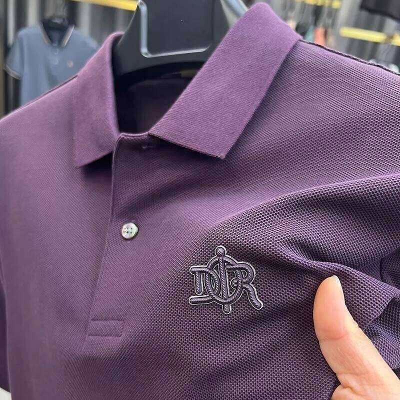 Spring and Autumn New Comfortable Casual Polo Shirt Fashionable Men' Brand Designer Letter Badge Long Sleeve Top 26H0312