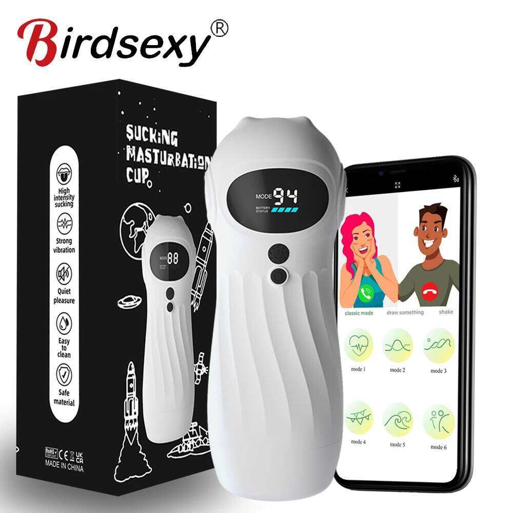 APP Remote Automatic Sucking Male Masturbator Cup Real Vagina Vibration Blowjob Masturbation Heated Sex Machines Toys For Man Z260312