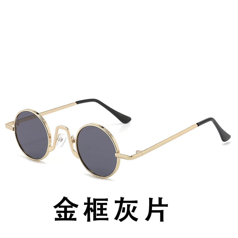 Foreign Trade Internet Celebrity Same Personality Glasses Children Metal Small Round Sunglasses Fruit Ins Style