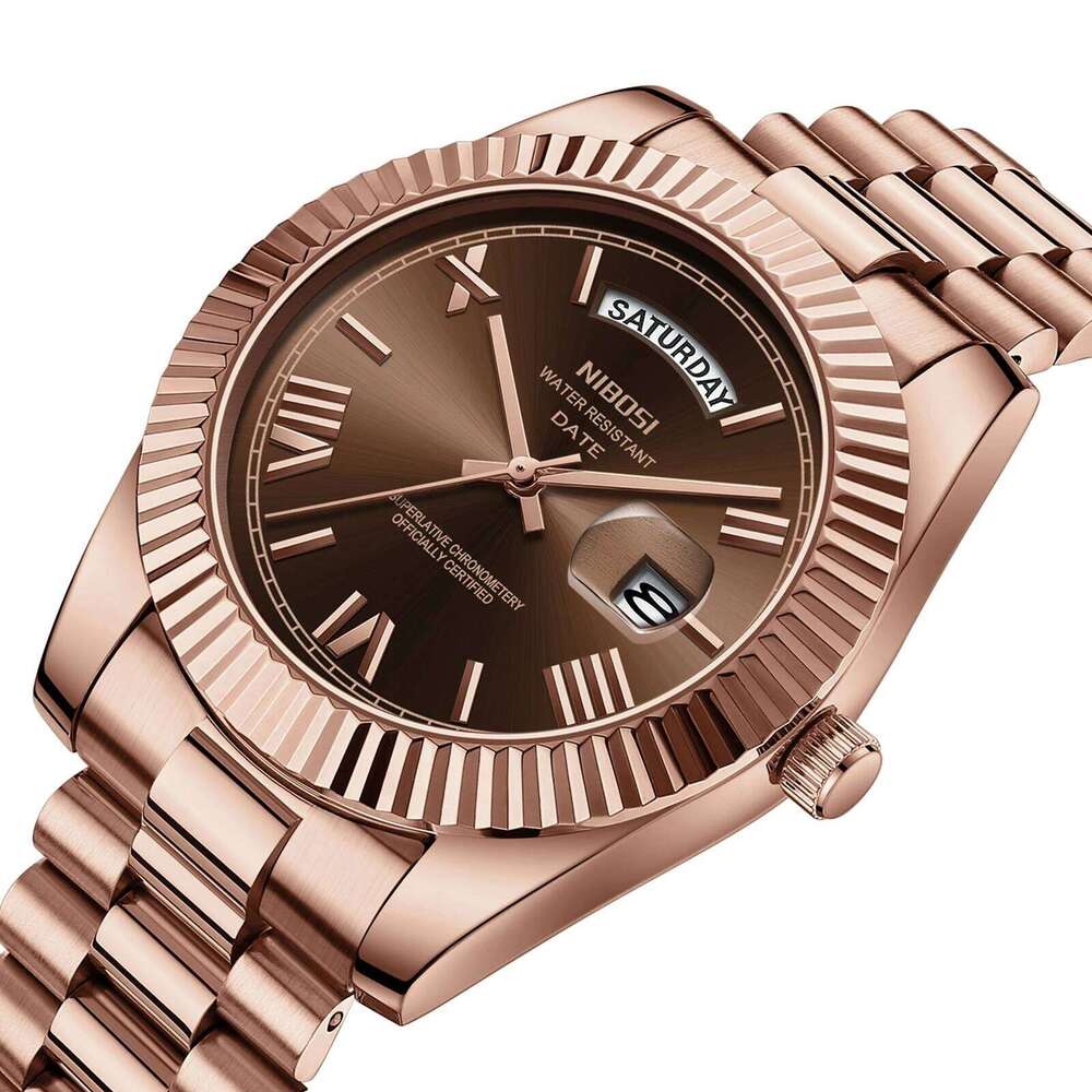 NIBOSI Original Military Man Wristwatch Quartz Week Date Watch For Men Waterproof Stainless Steel Men's Watches Reloj Hombre