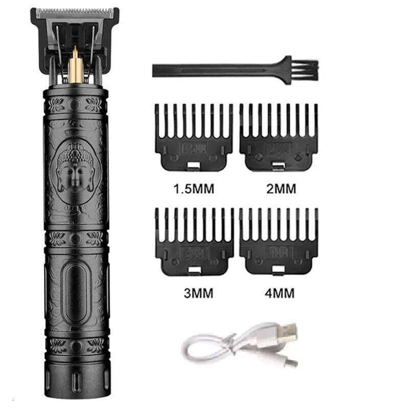 Carving Professional Cutting Barber Rechargeable Hair Trimmer Metal Haircut Machine Clipper for Men C260312