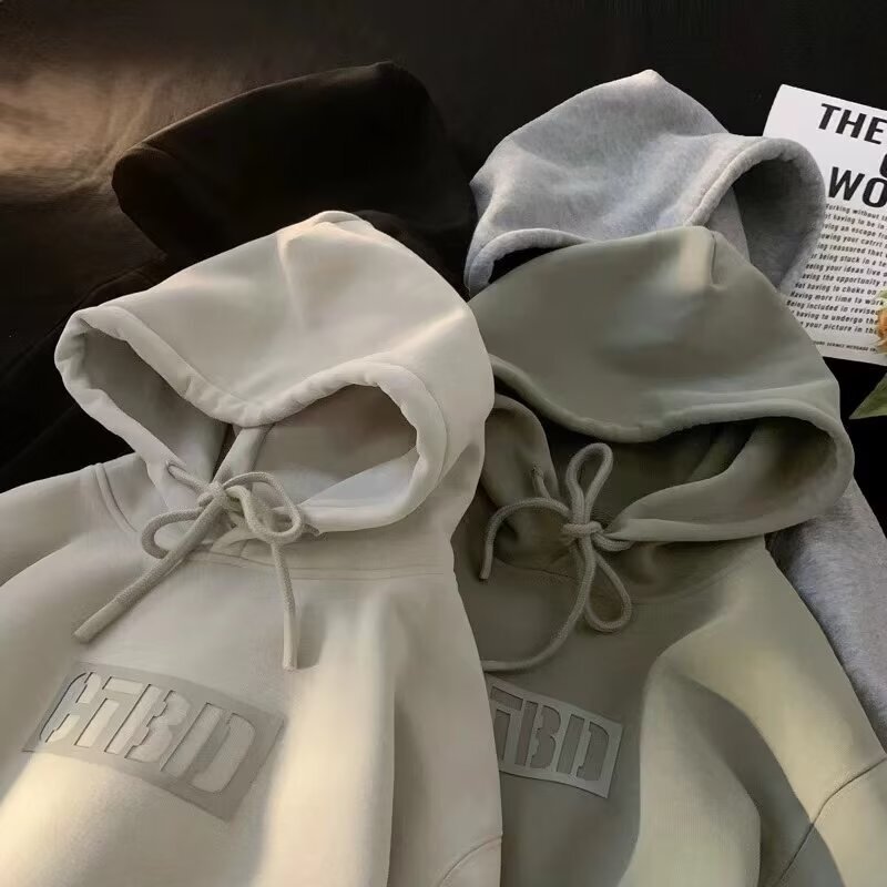 Trendy Brand Hooded Sweatshirt For Men Spring Autumn Winter New Style Loose Fit Fleece-lined Couple's Jacket Men's Designer Hoodie Long-slee