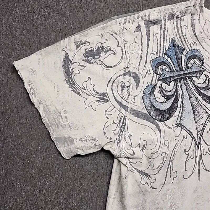 Y2K Affliction Vintage Grunge Graphic T Shirt Mens Gothic Couple Matching Tops Oversized Cotton Tee Streetwear Summer ddmythur