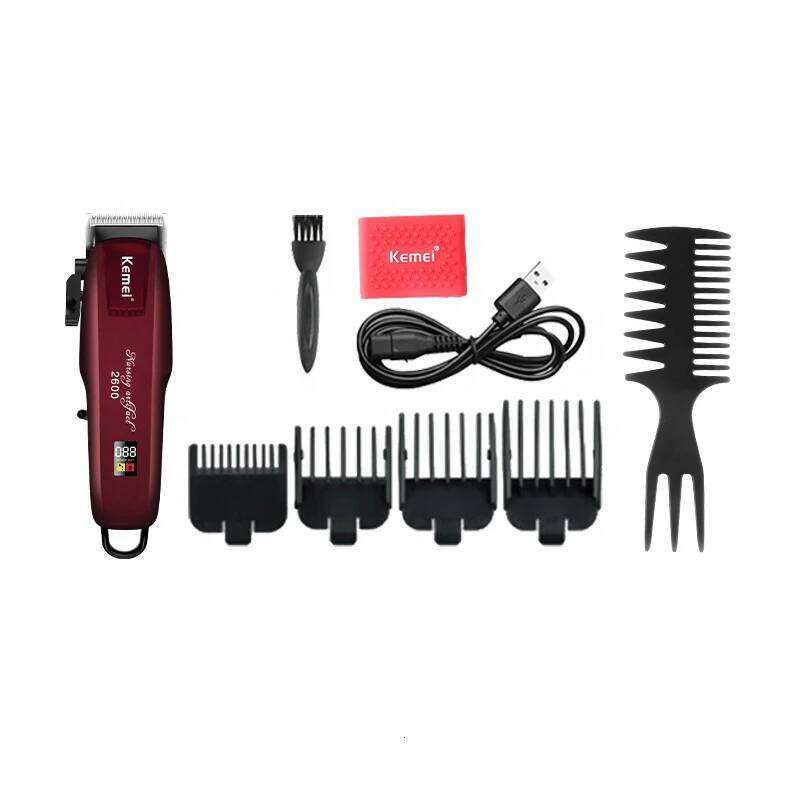 Kemei KM-2600PG Magic Clipper Cordless Powerful Haircut Top Quality Barber Cutting Machine Hair Trimmer LCD Display C260312