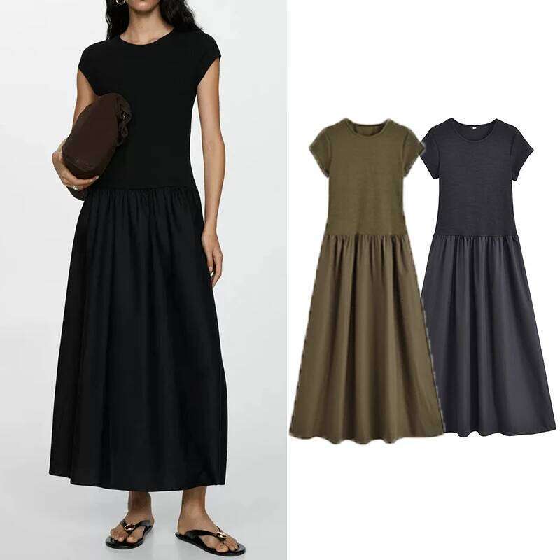 Dresses Summer 2025 New Chic Slim Simple Elegant Holiday Street Women's Comfortable Youth Travel Dress C260312
