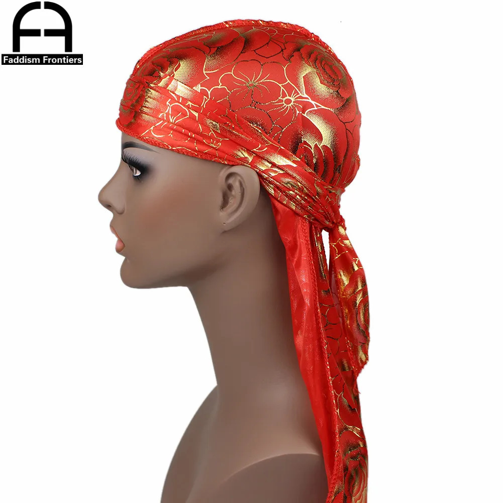 Pimpin aint easy Custom Printing Silk Durag Men Bandanas Long Tail Silky Durags Headwear Wave Cap 260304