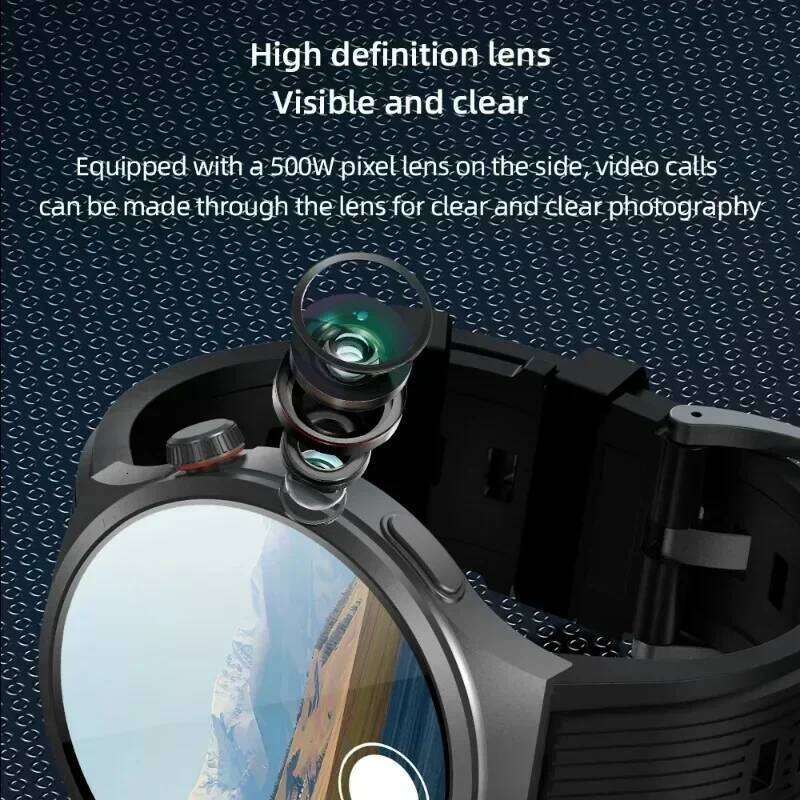 VP30 1.75" AMOLED Smartwatch, 4G Android 10 Watch with GPS, 500W HD Camera, Heart Rate/SpO2 Monitor, WiFi & International Calls