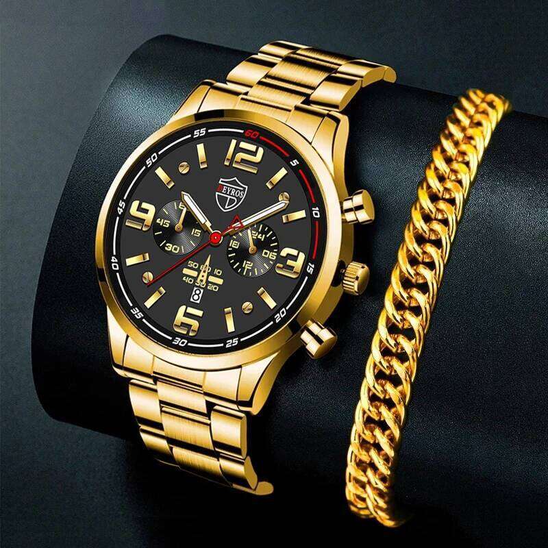 Watches for Business Luxury Stainless Steel Quartz Wristwatch Fashion Men Sports Bracelet Luminous Clock Watch reloj hombre
