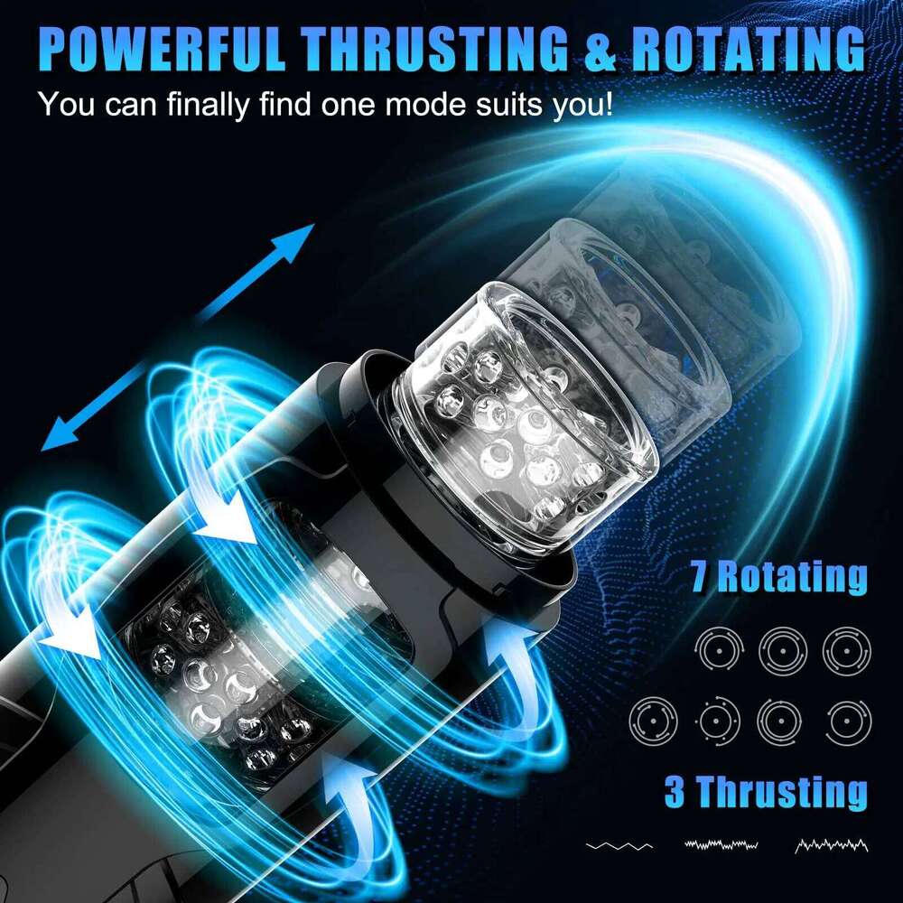 High Speed Automatic Thrusting Piston Stroker Masturbator Telescopic Vagina Blowjob Masturbation Machine Sex Toys for Men 18 Z260312
