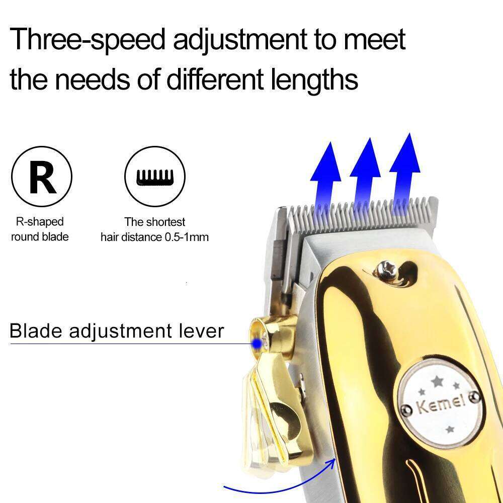 Kemei KM-1986PG Rechargeable Trimmer For Barber Men Electric Beard Shaver Clipper Professional Hair Cutting Machine C260312