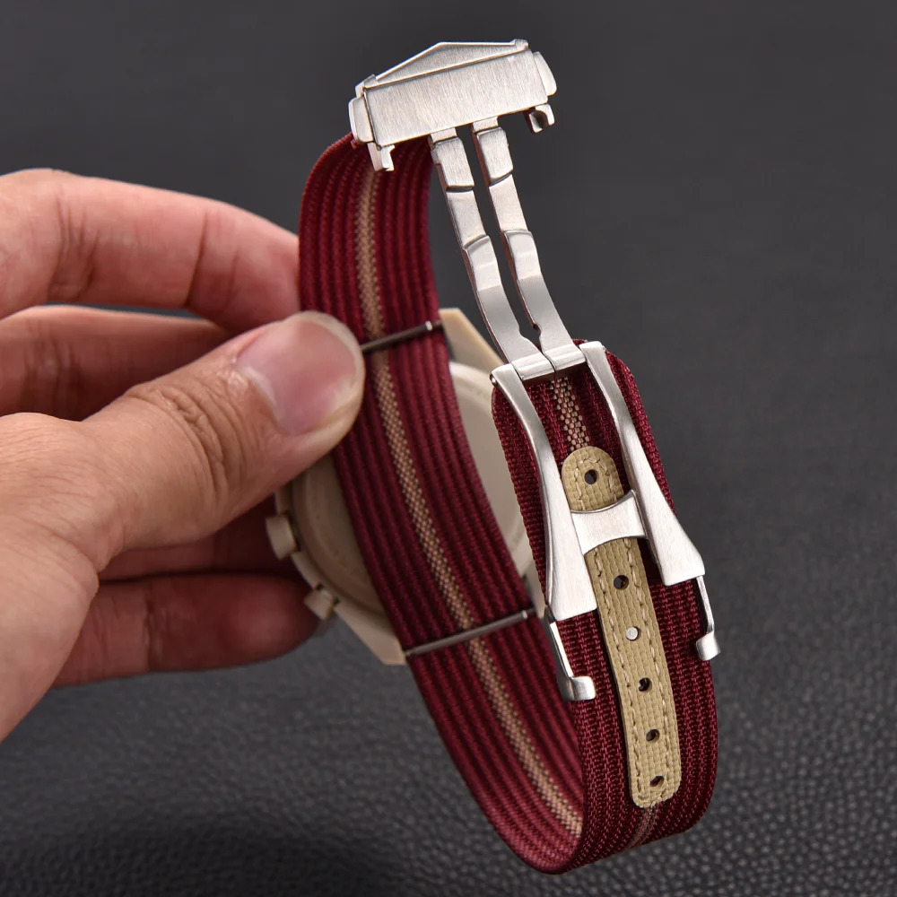 Canvas Nylon Watch Strap 18-20-22mm For X Moon For Seiko Men Women Sport Waterproof Folding Buckle Watchbands 260304