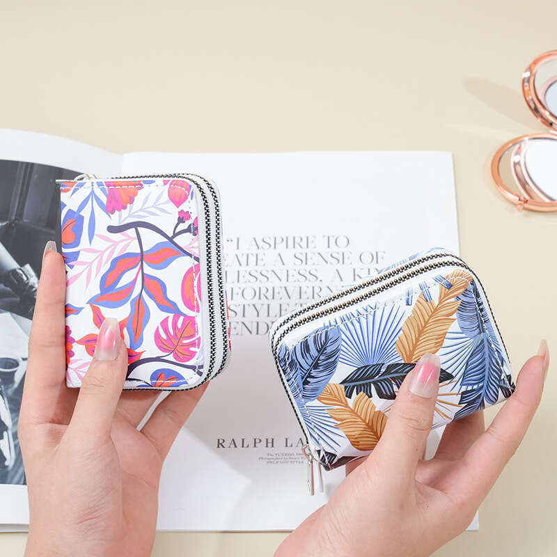 Luxury fashion wallet New Organ Multi Functional Double Layer Zipper Printed Fashion Women S Wallet Large Capacity Card Holder